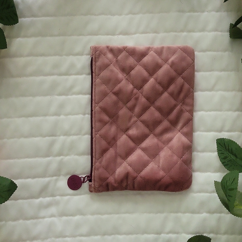 IPSY Mauve Velvet Empty Cosmetic Bag